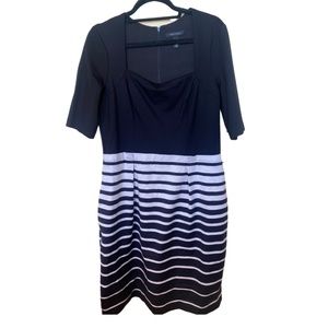 White House Black Market Black White Dress